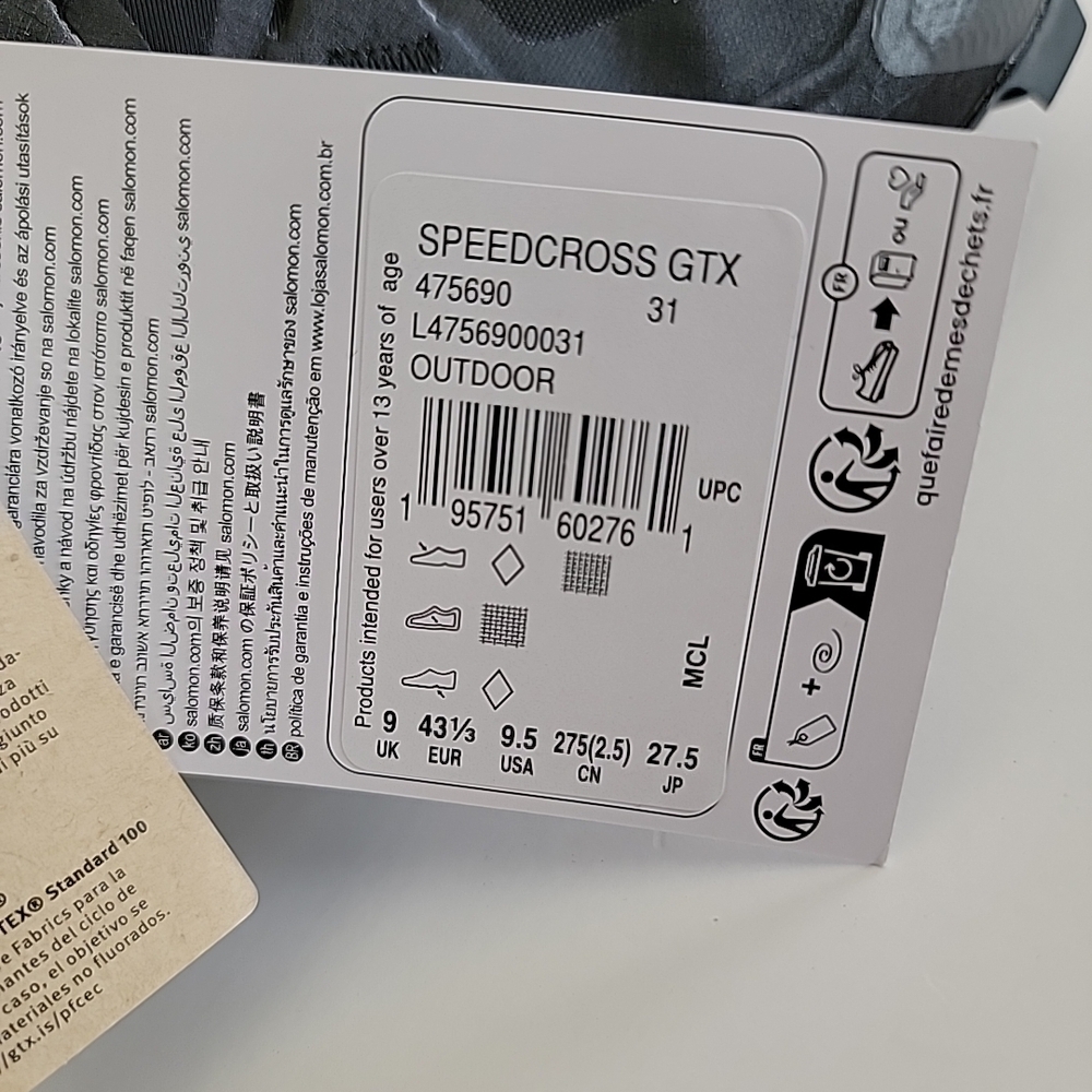 Size 9.5 Salomon Speedcross GORE-TEX Mens Shoes L4756900031 - Picture 8 of 12